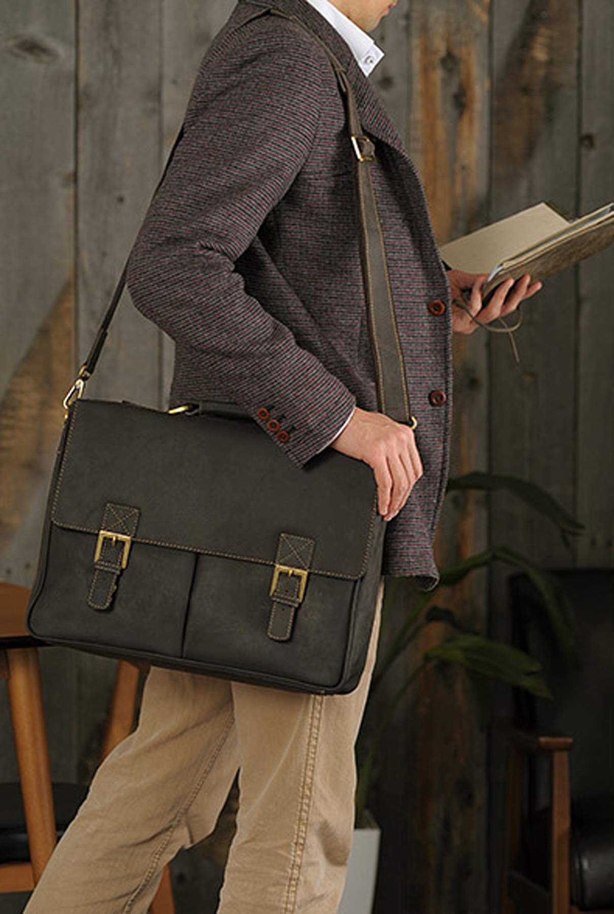Visconti Hunters Bags 18716 Berlin borsa ventiquattrore uomo pelle PC 15 pollici