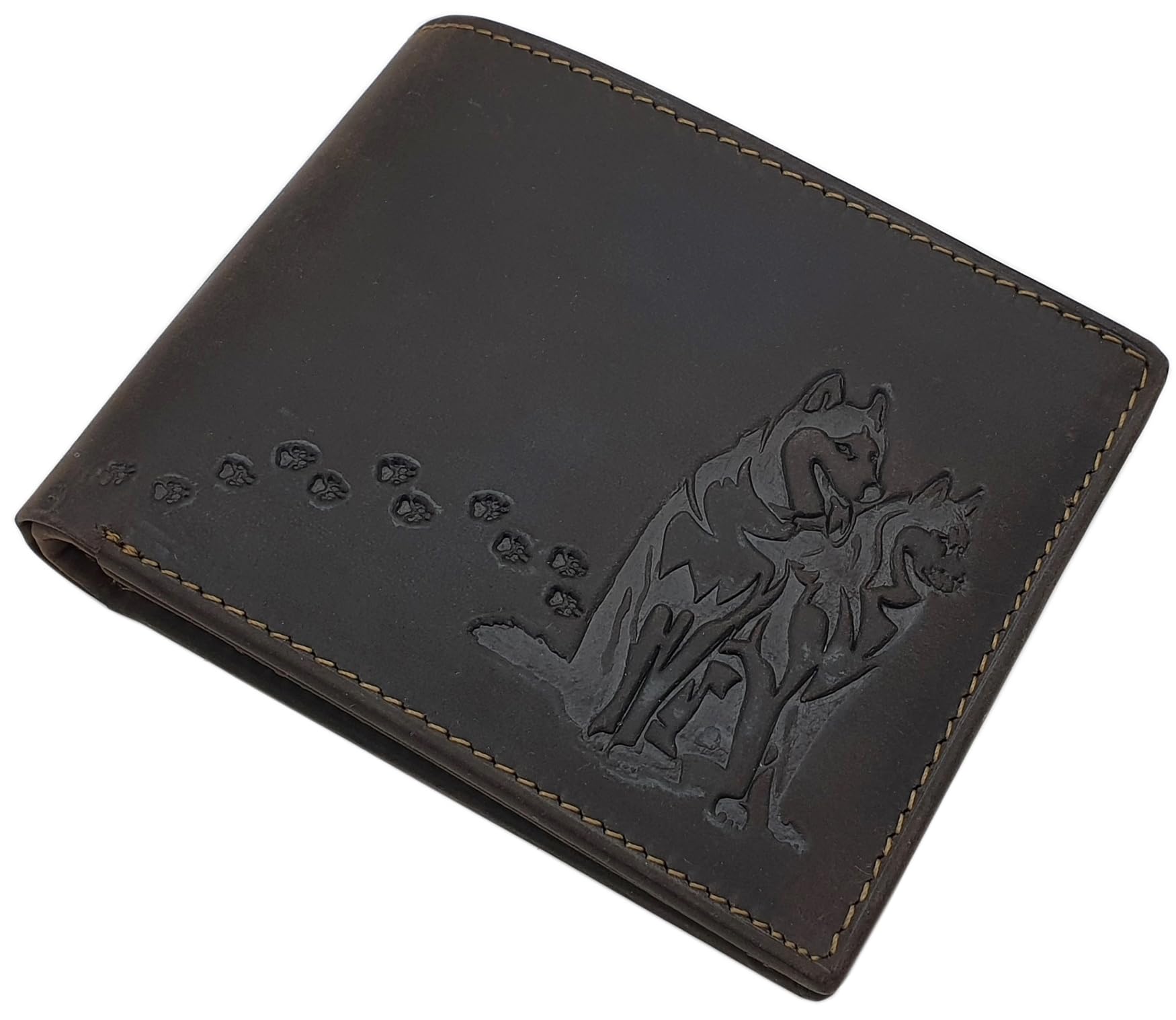 myledershop Herren Geldbörsen Modello 2 portafoglio orizzontale marrone RFID