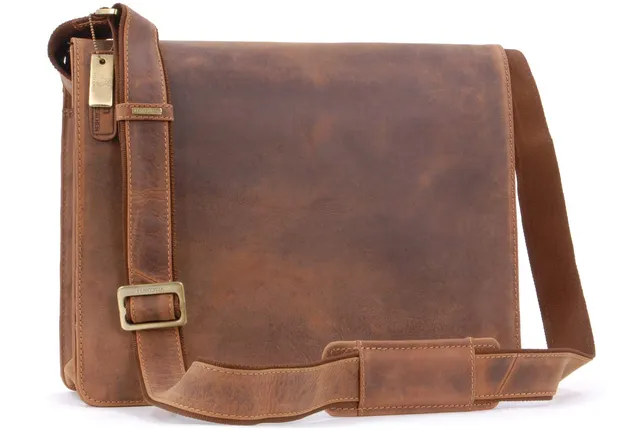 Visconti Hunters Bags 18548 messenger borsa a tracolla Olio Marrone Chiaro