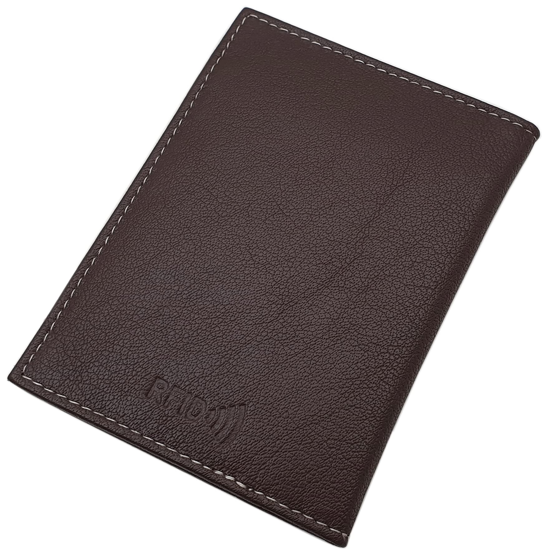 myledershop Karten- und Ausweisetuis portacarte marrone RFID pelle di bufalo