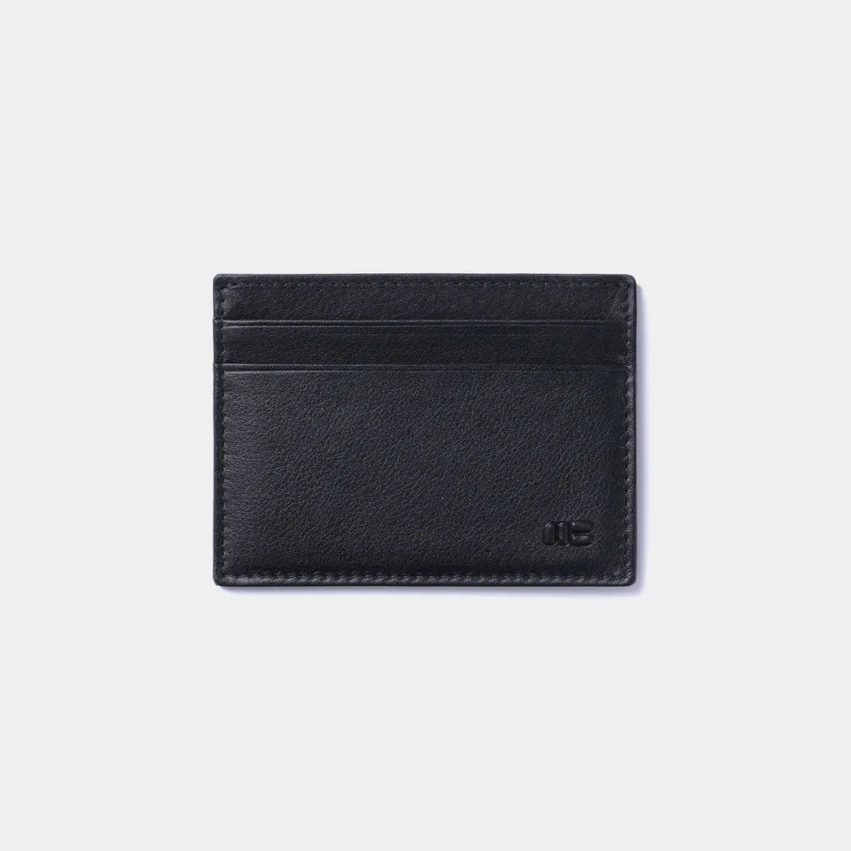 Miguel Bellido Portacarte da uomo in pelle bovina nero con blocco RFID