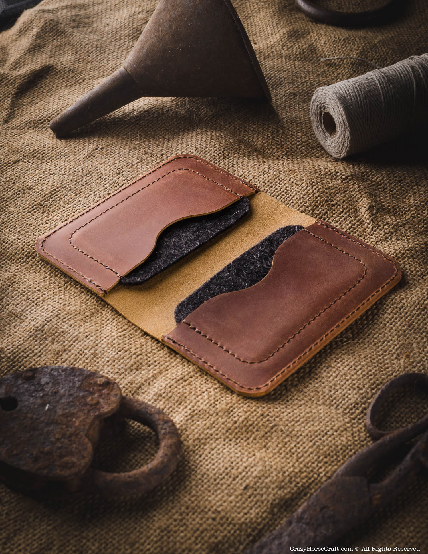 Crazy Horse Craft Wallets & Card Holders Portafoglio Classic Brown