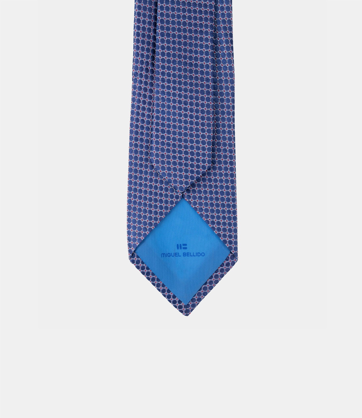 Miguel Bellido Corbatas Corbata de seda cravatta blu 100% seta italiana