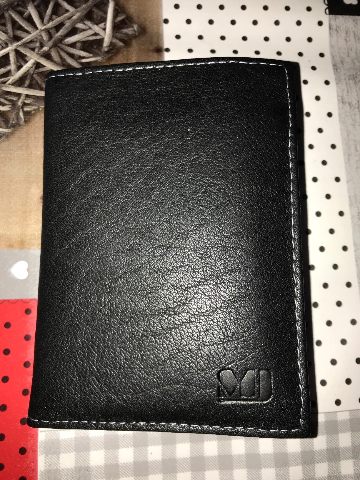 myledershop Karten- und Ausweisetuis portacarte nero RFID pelle di bufalo