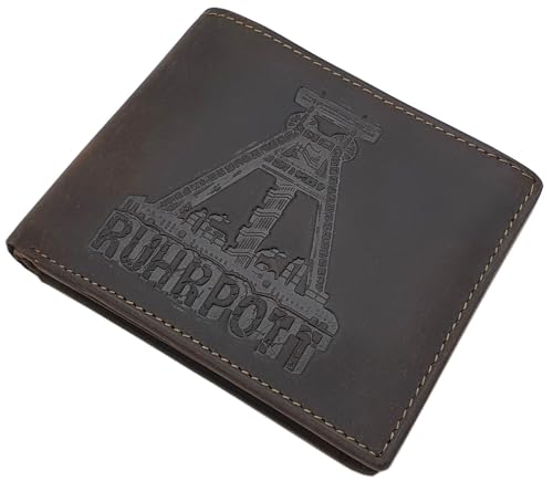 myledershop Herren Geldbörsen Modello 2 portafoglio orizzontale marrone RFID