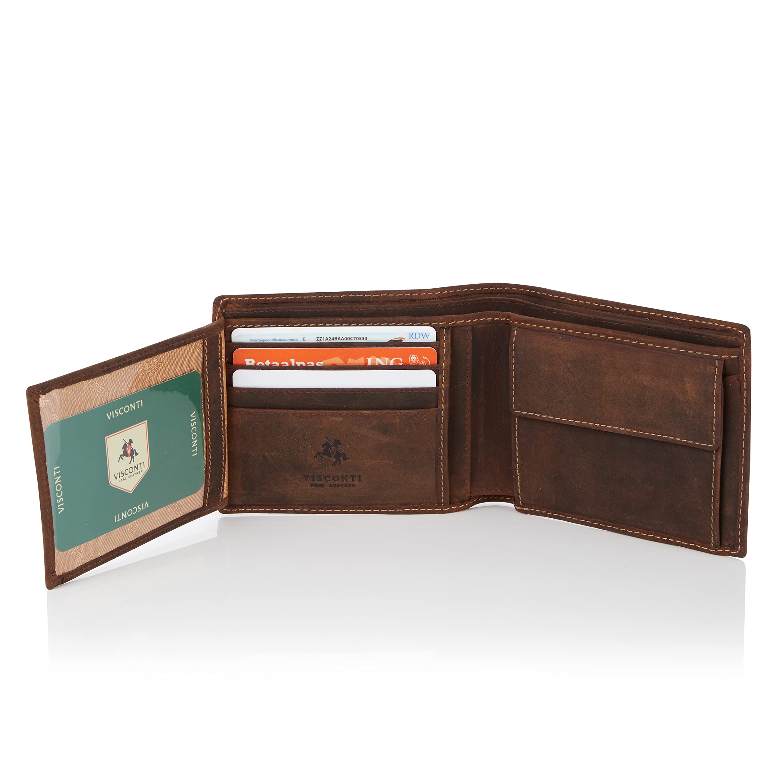 Visconti Hunters Wallets 701 portafoglio uomo marrone RFID