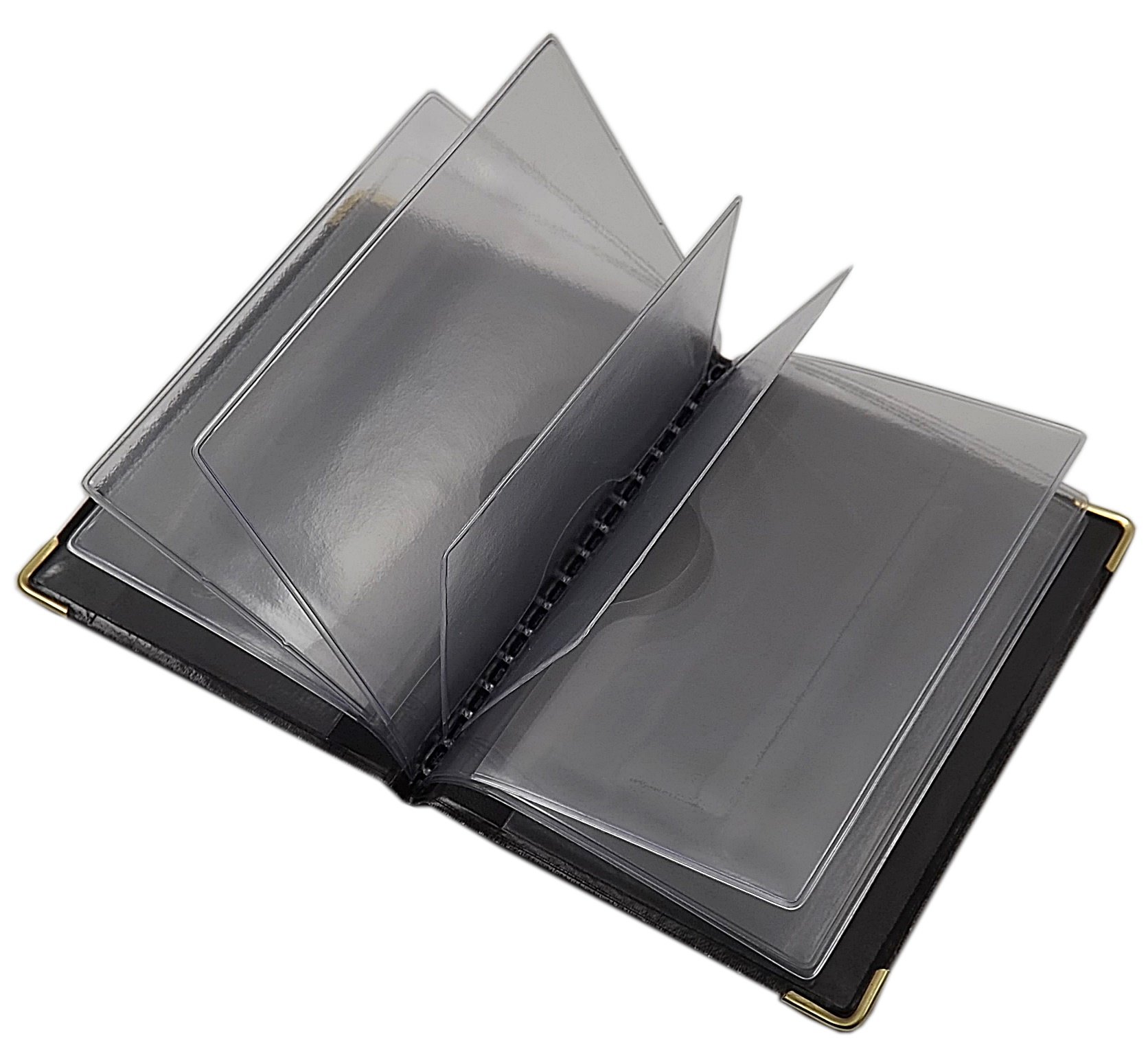 myledershop Karten- und Ausweisetuis porta carte d’identità nero 12 scomparti