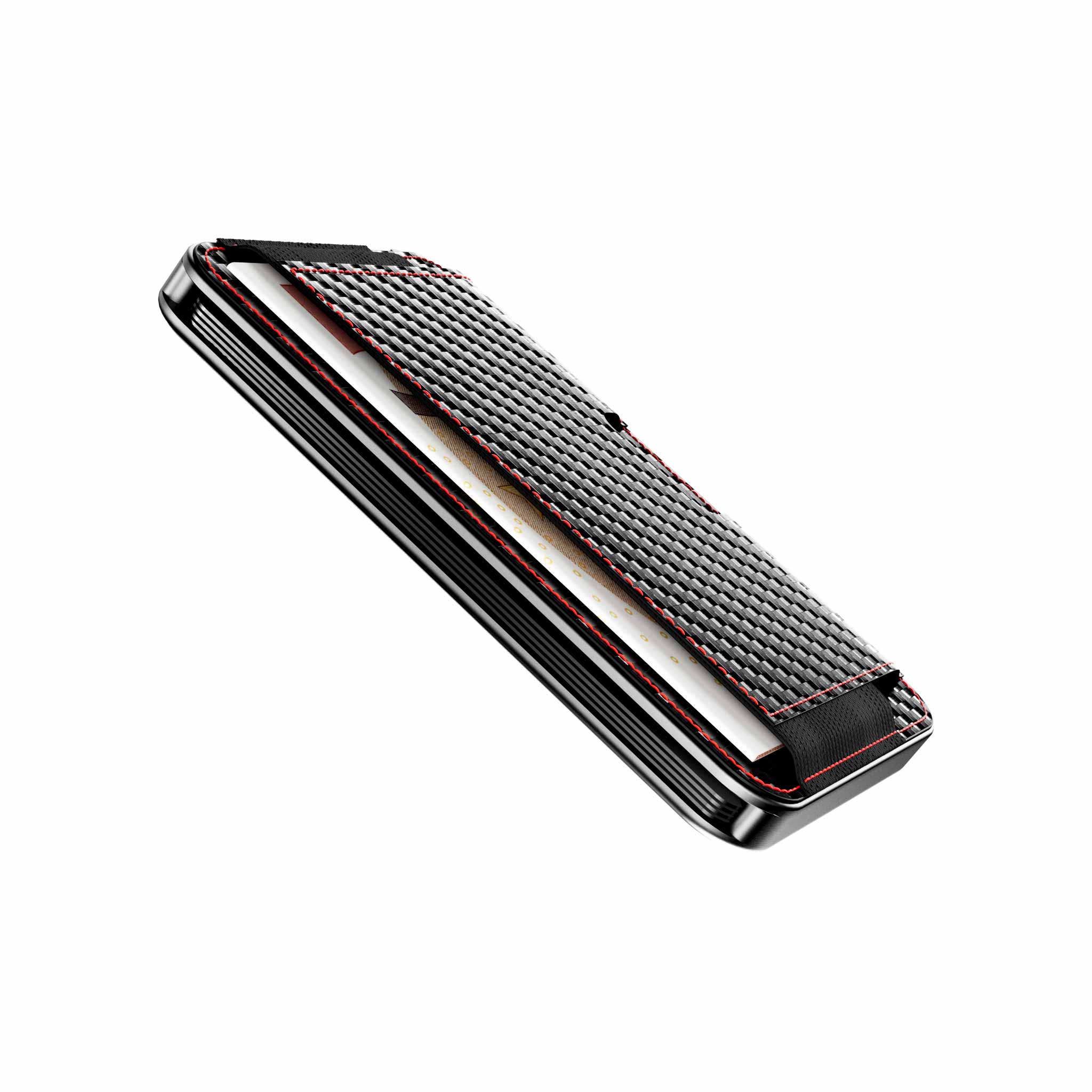Moero Linea M2 M2 Pro portafoglio Racing Red MagSafe carbonio