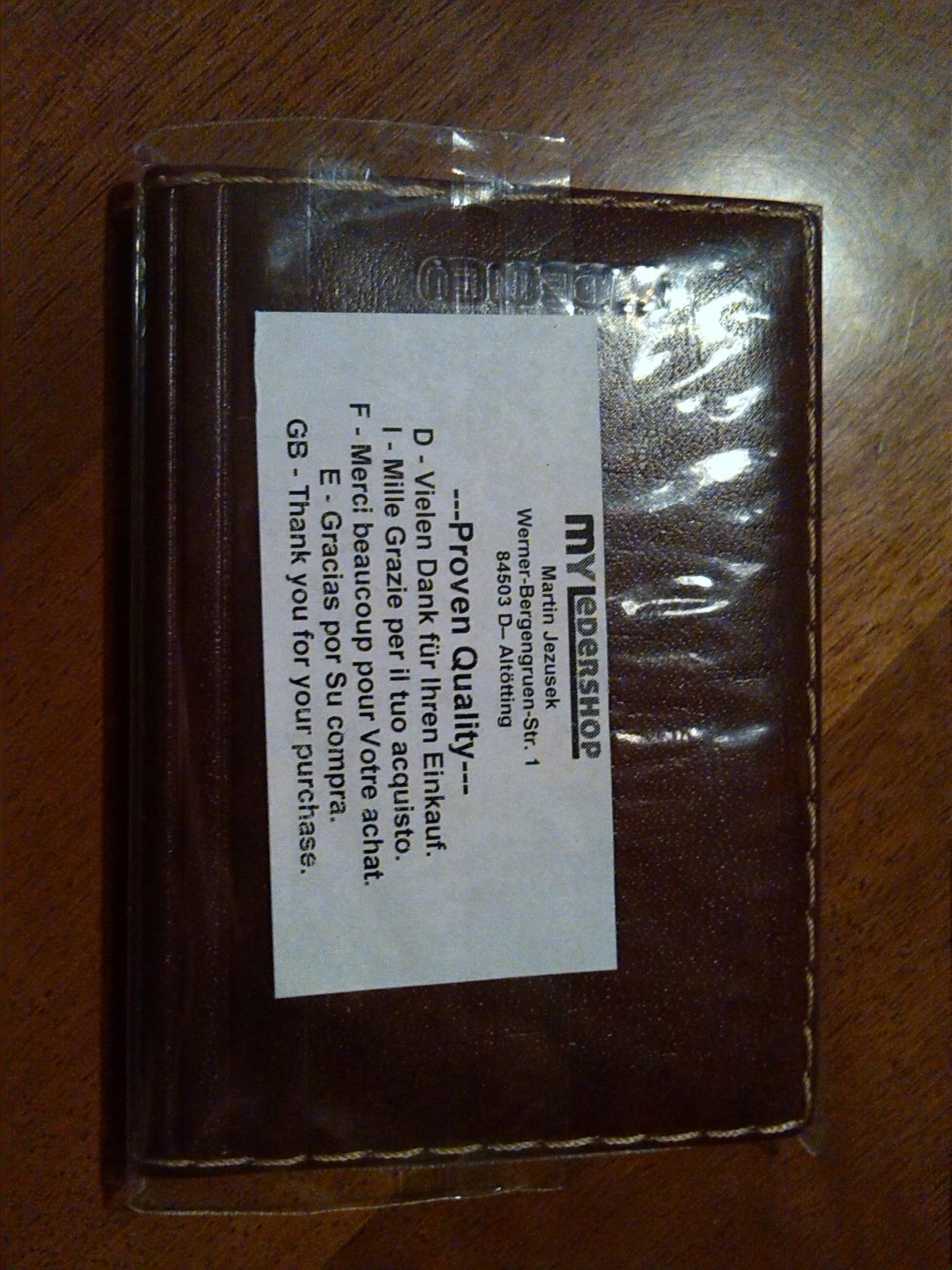 myledershop Kredit- und Visitenkartenetuis porta carte Design 4 nero