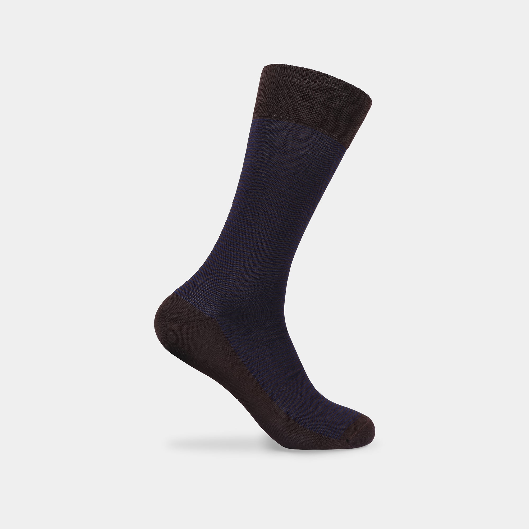 Miguel Bellido Calcetines calzini marroni in cotone mercerizzato 39-42