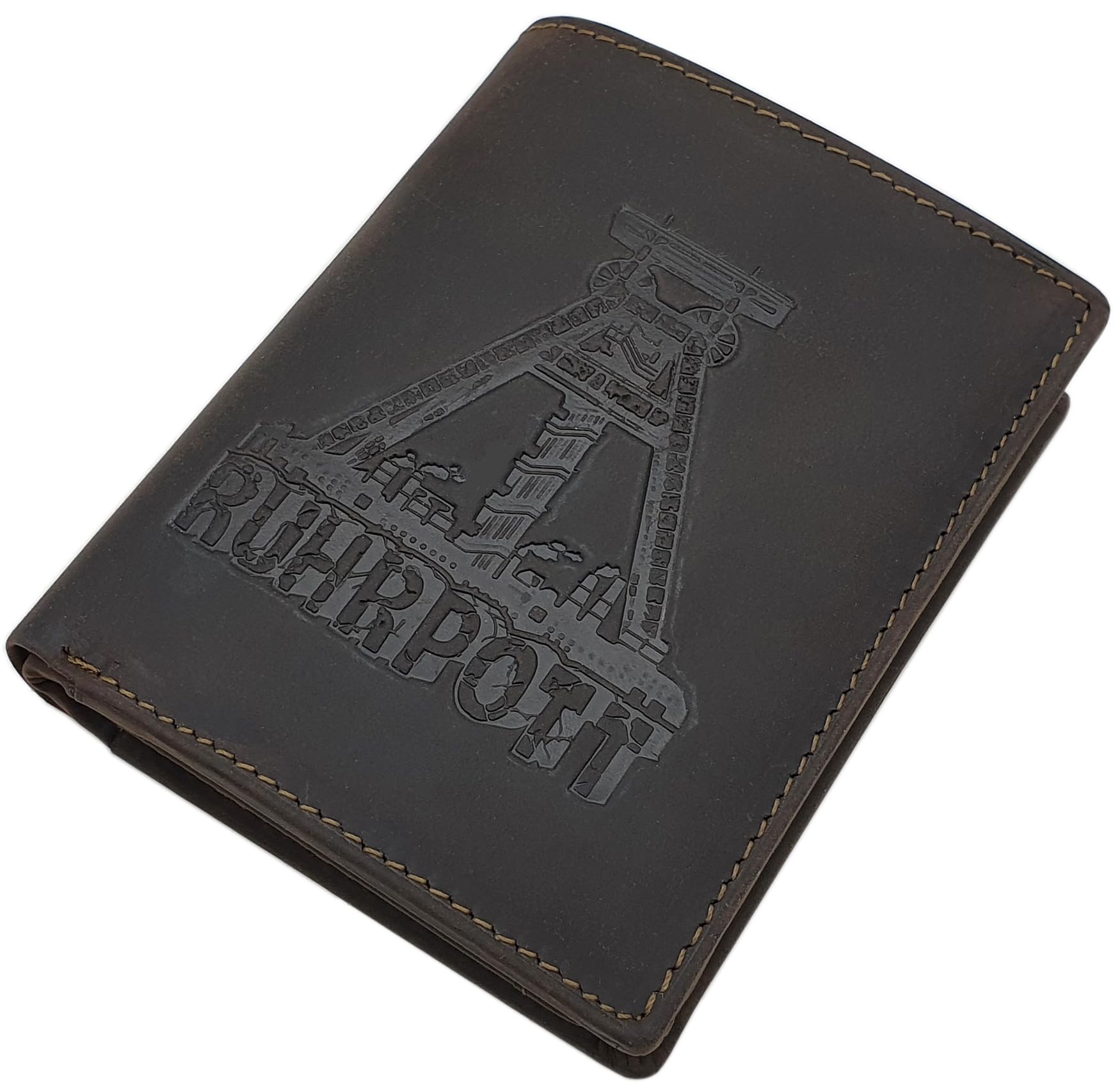 myledershop Herren Geldbörsen Modello 2 portafoglio orizzontale marrone RFID