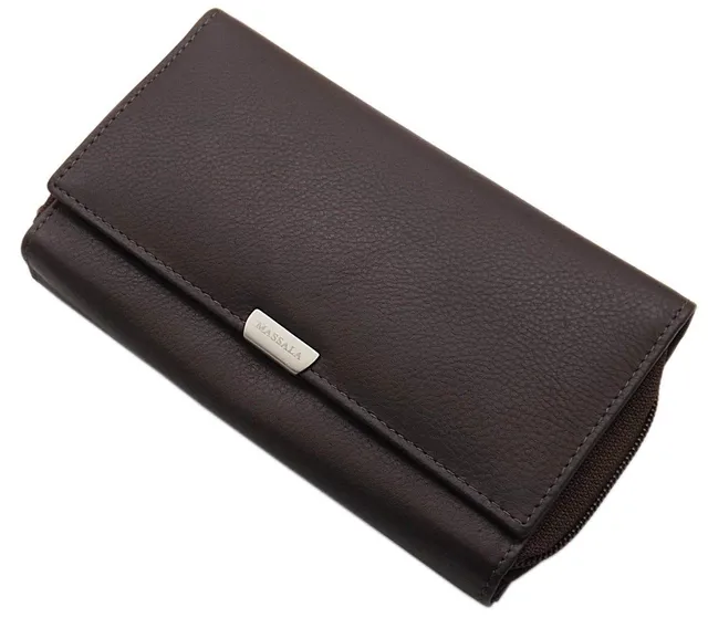 myledershop Damen Geldbörsen Grande portafoglio di pelle per donna portafoglio 5 colori