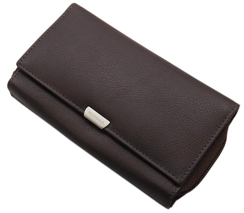 myledershop Damen Geldbörsen Grande portafoglio di pelle per donna portafoglio 5 colori