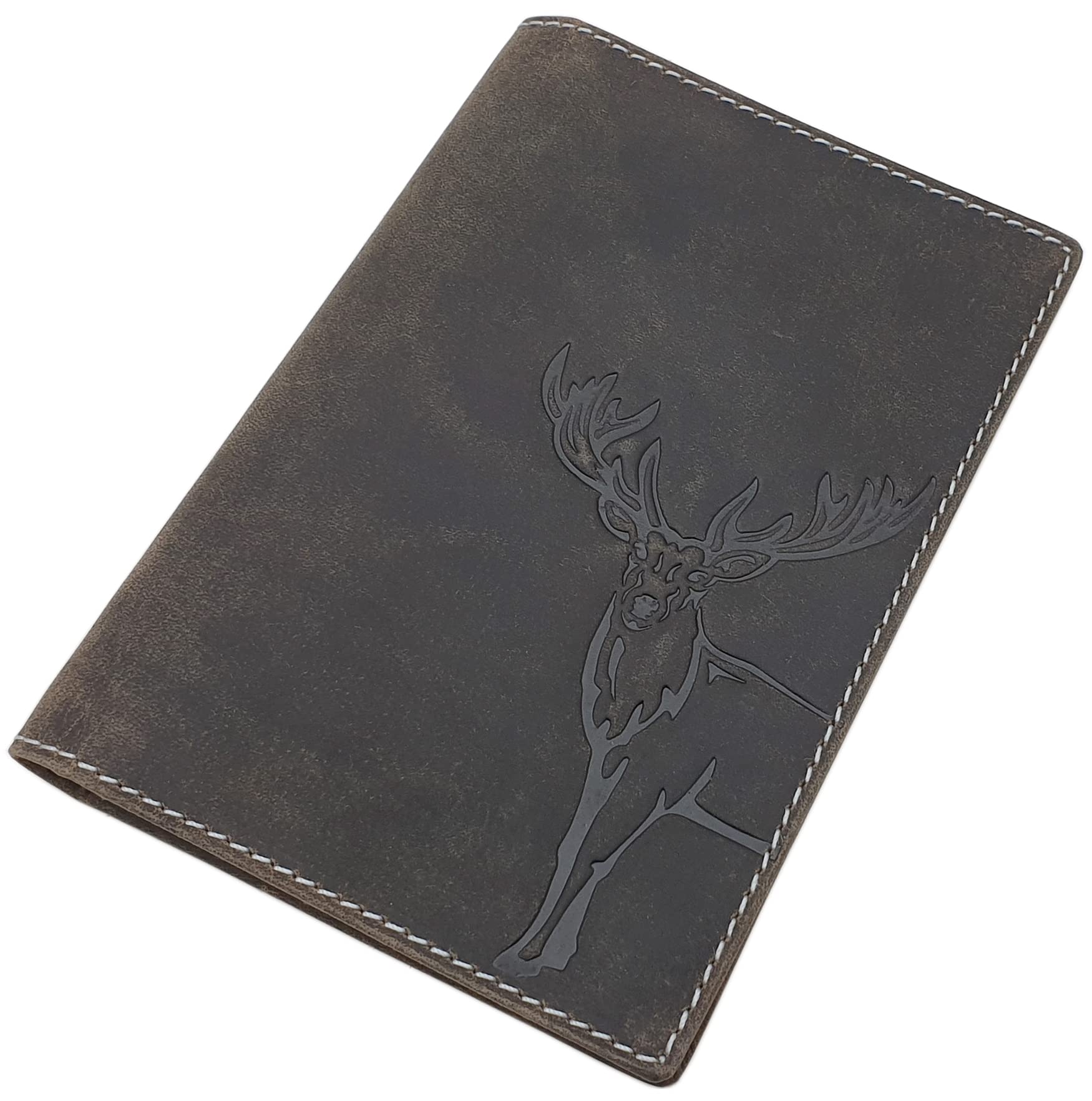 myledershop Karten- und Ausweisetuis portadocumenti motivo cervo pelle bufalo