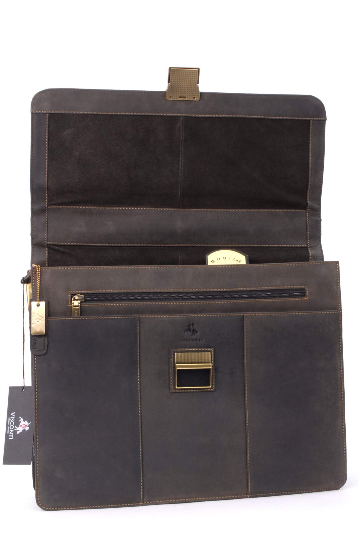 Visconti Hunters Bags 16038 Apollo borsa a tracolla in pelle marrone olio