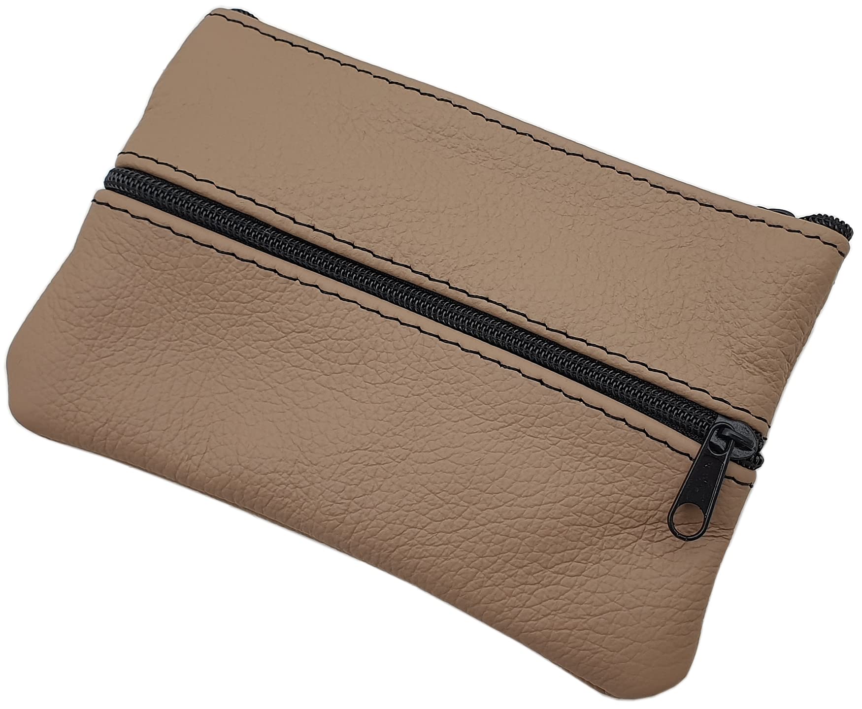 myledershop Schlüsseltaschen grande portachiavi in pelle beige scuro