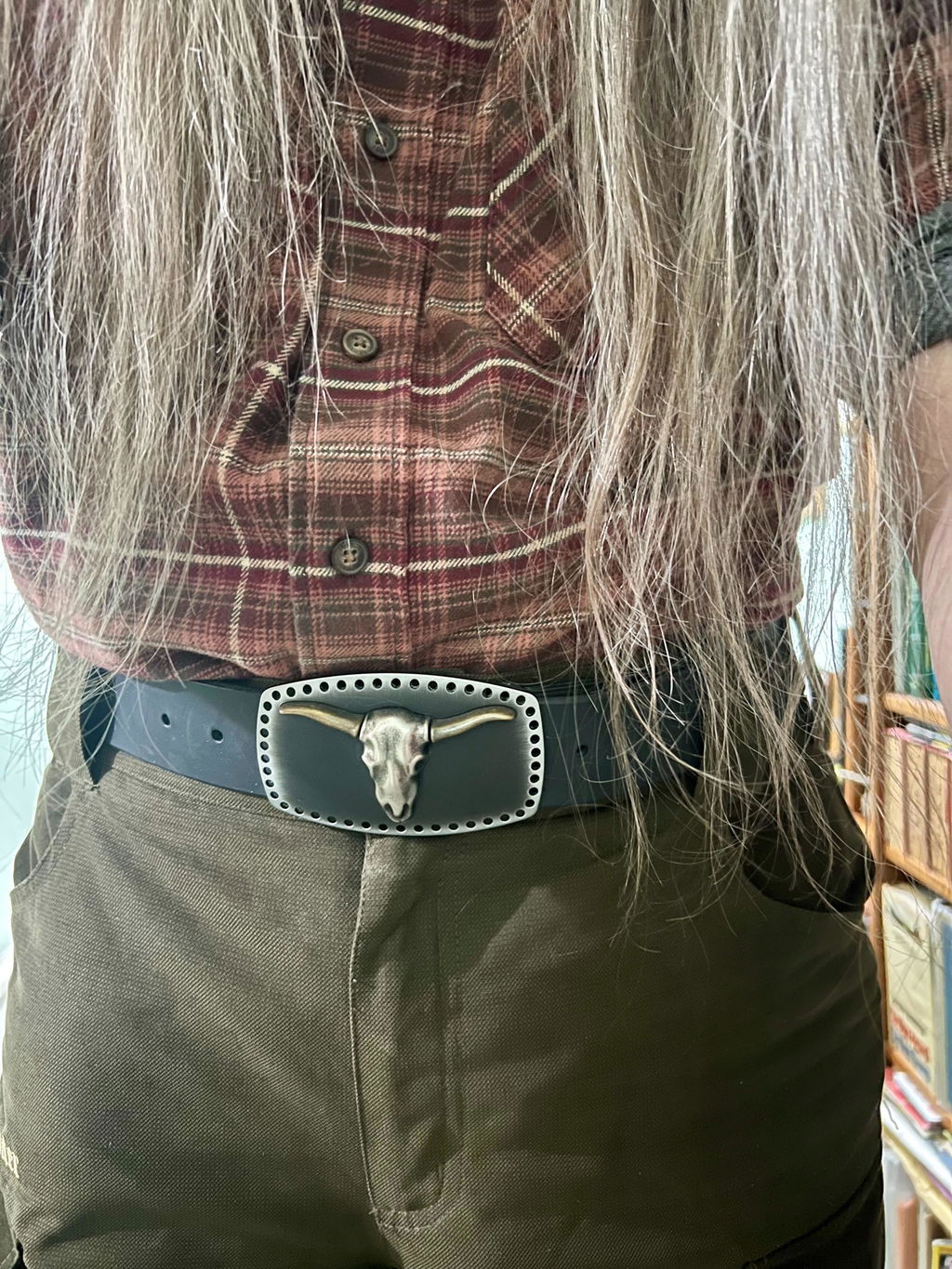 Crazy Horse Craft Belts cintura in pelle nera XS