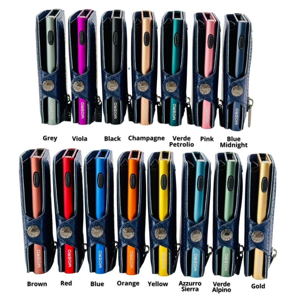 Moero Linea Classic Classic Zip Carbon portafoglio Blu 4.0 RFID