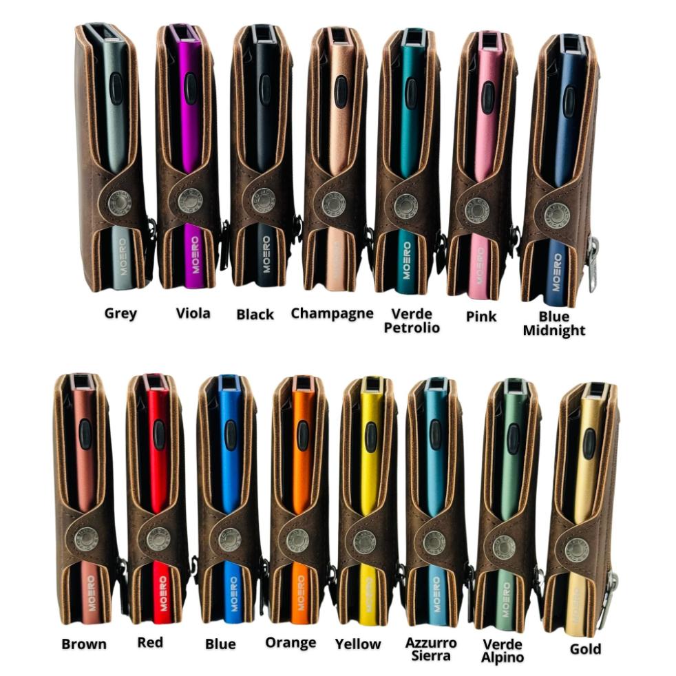 Moero Linea Classic Classic Zip Vintage portafoglio marrone RFID
