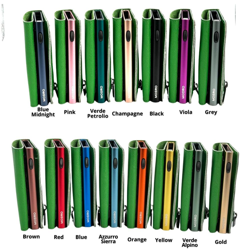 Moero Linea PRO Zip Saffiano portafoglio verde smeraldo RFID