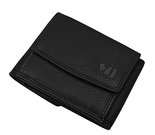 myledershop Münzbörsen Vacchetta-nappa mini portamonete Wiener Schachtel nero