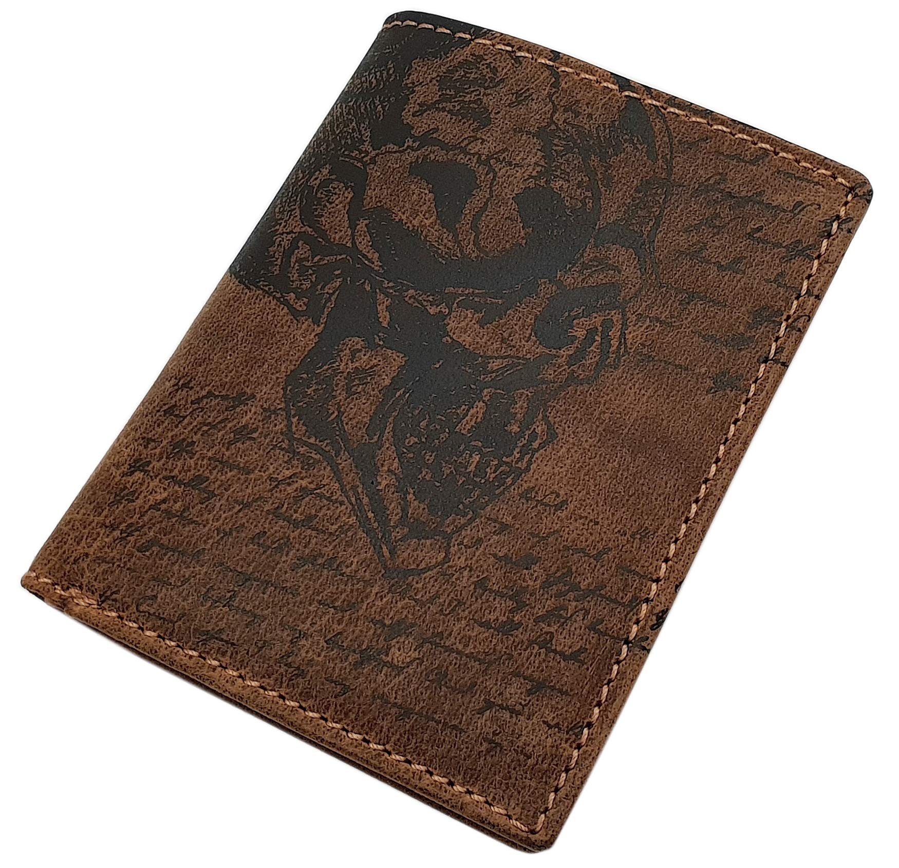 myledershop Herren Geldbörsen Modello 1 portafoglio verticale cognac RFID