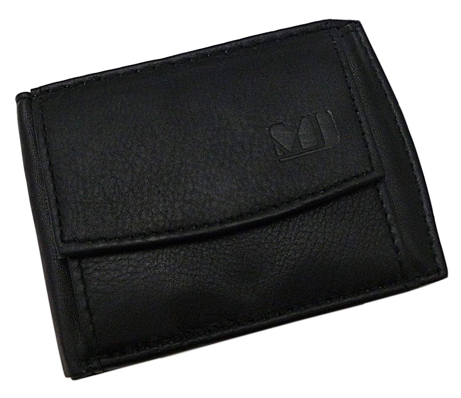 myledershop Münzbörsen MJ-Design-Germany portamonete nero pelle vitello