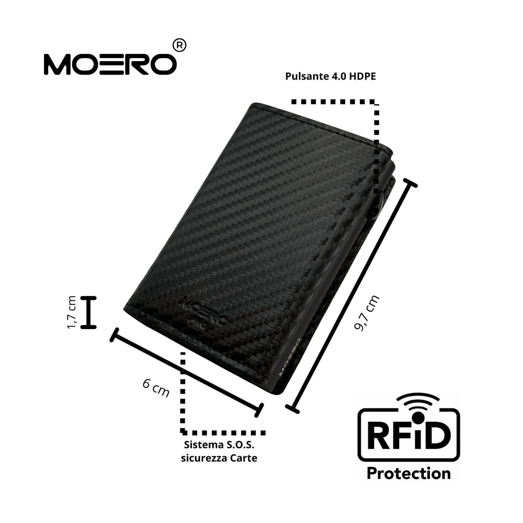 Moero Linea PRO Carbon portafoglio Black 4.0 RFID