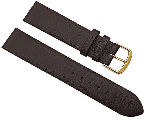 myledershop Uhrenarmbänder Cinturino 19 mm in pelle di vitello marrone