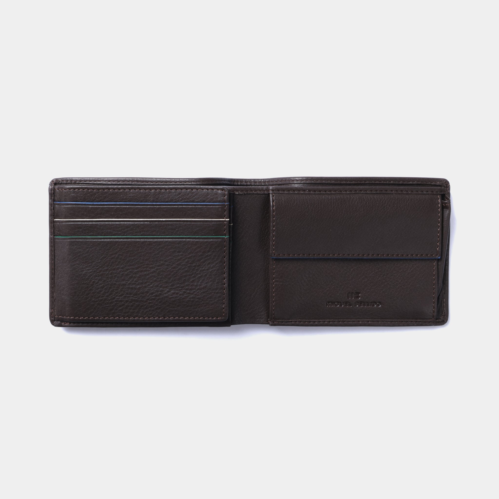 Miguel Bellido Carteras Granada portafoglio con portamonete in pelle nera
