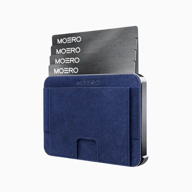 Moero Linea M2 M2 Pro portacarte MagSafe Nero RFID alluminio