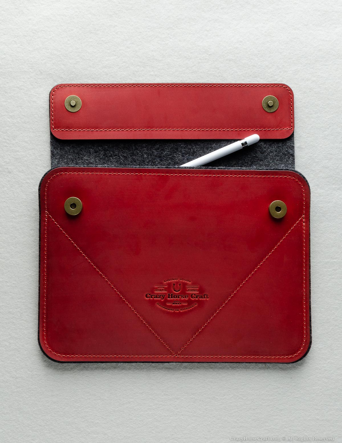 Crazy Horse Craft iPad and Kindle Cases Custodia iPad Pro/Air Fragola Red