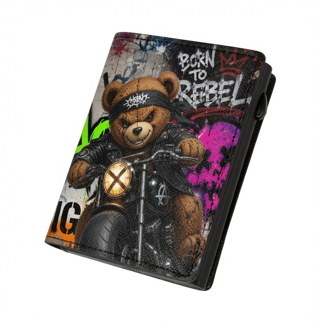 Moero Edizioni Speciali Pro Teddy Rebel portafoglio con zip RFID
