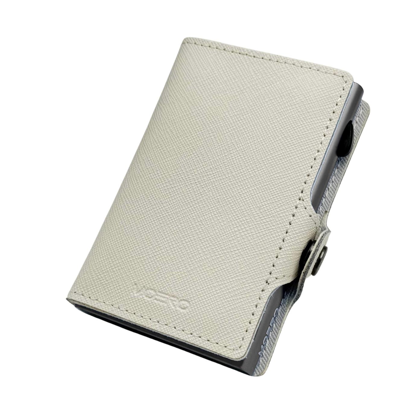 Moero Linea Classic Classic Zip portafoglio Bianco RFID Saffiano