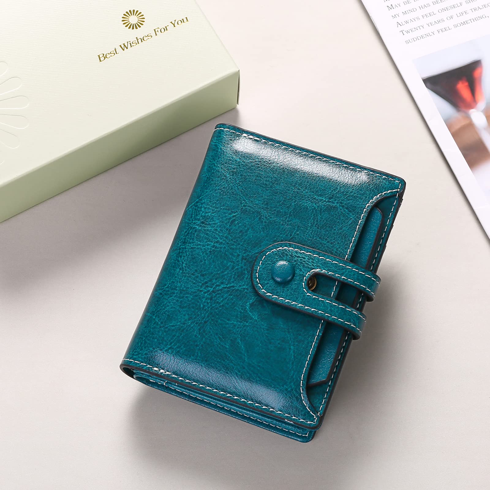 GOIACII SMALL WALLET portafoglio donna in pelle con blocco RFID
