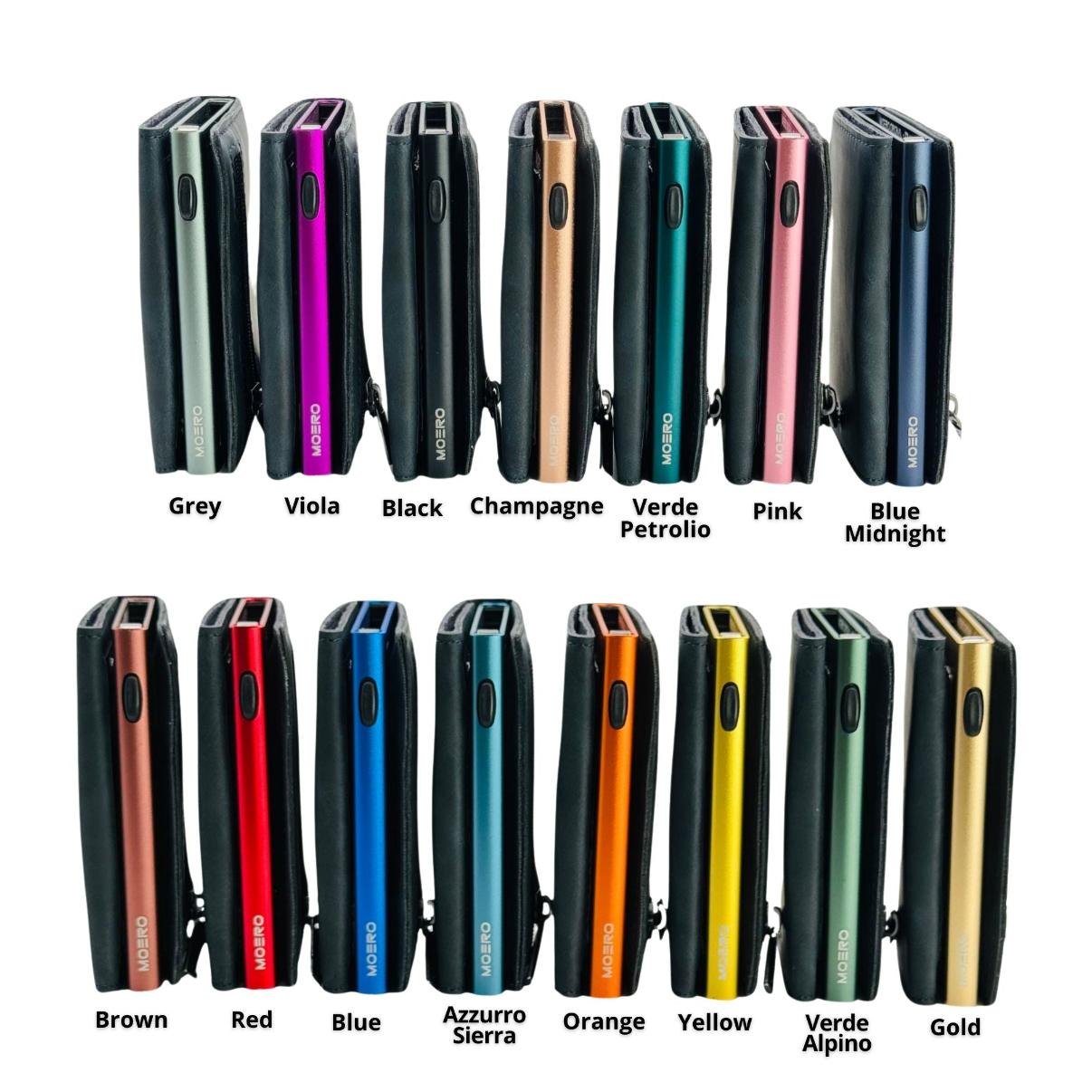 Moero Linea PRO PRO Vintage portafoglio blu RFID vegano