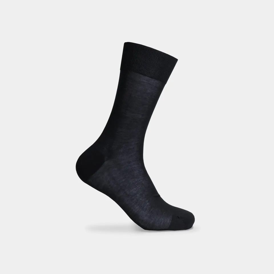 Miguel Bellido Calzino corto in cotone mercerizzato nero 39-42