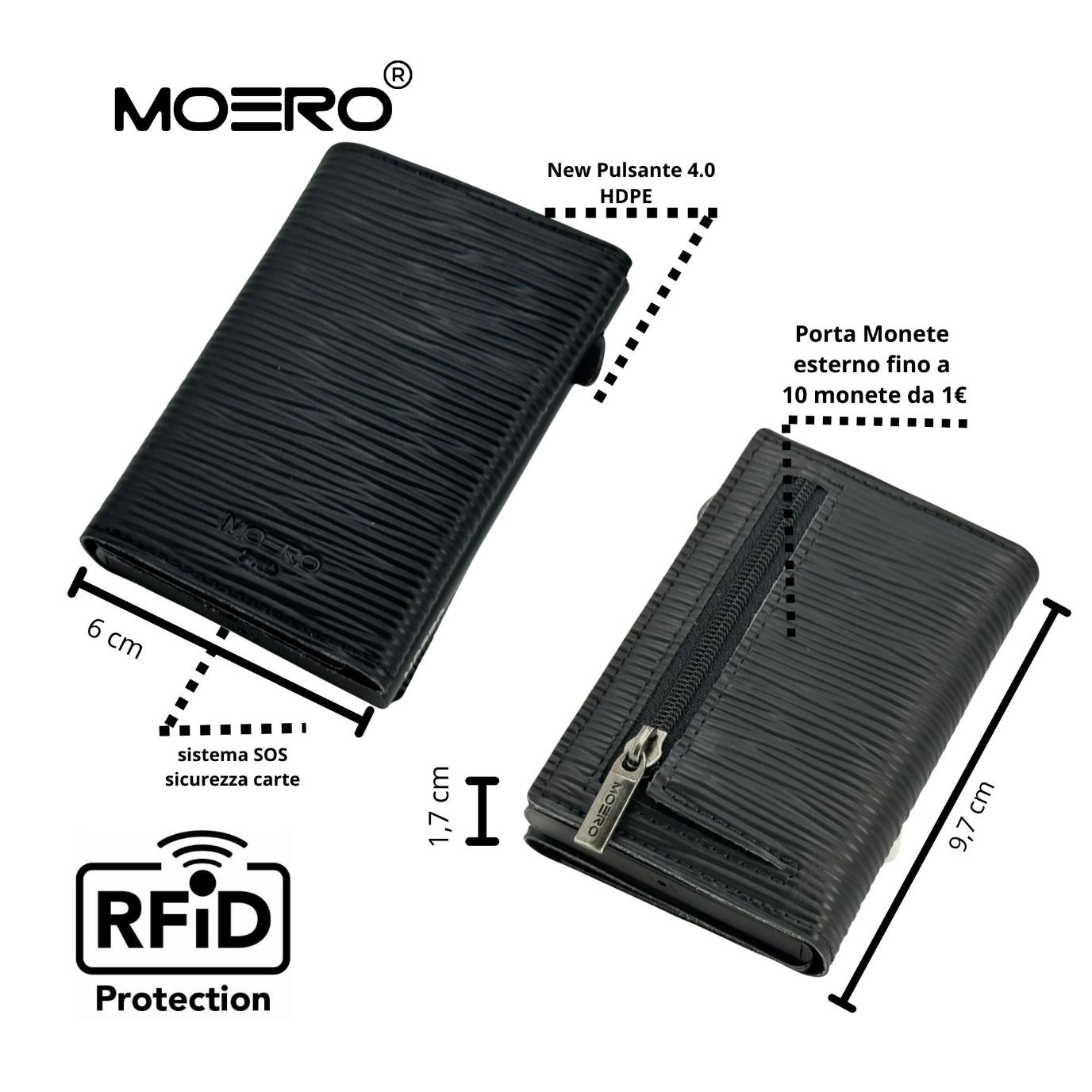 Moero Linea PRO PRO Zip EPI portafoglio nero RFID