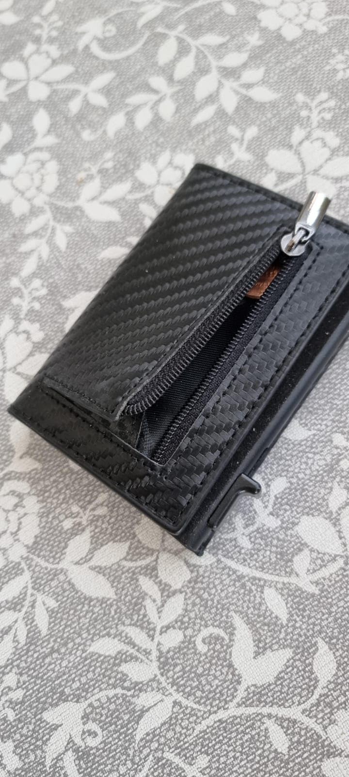 TENBST Card Holder portafoglio uomo Nero RFID con portamonete