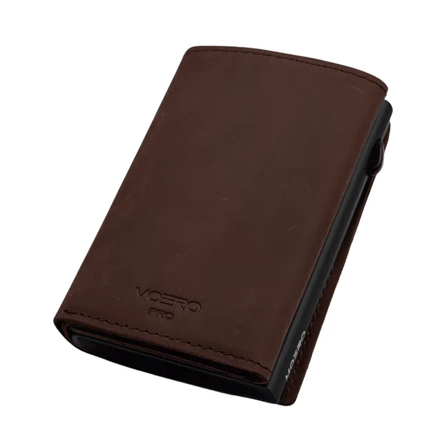 Moero Linea PRO PLUS Zip portafoglio Whisky con portamonete