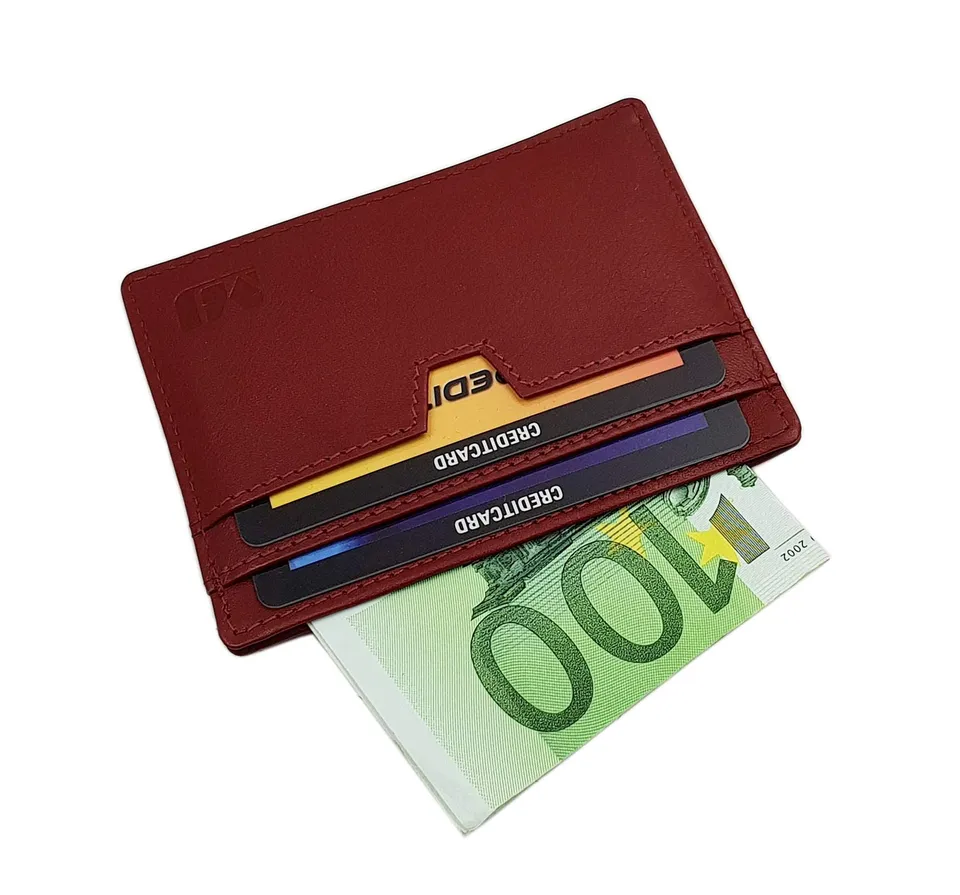 myledershop Kredit- und Visitenkartenetuis porta carte di credito in vacchetta