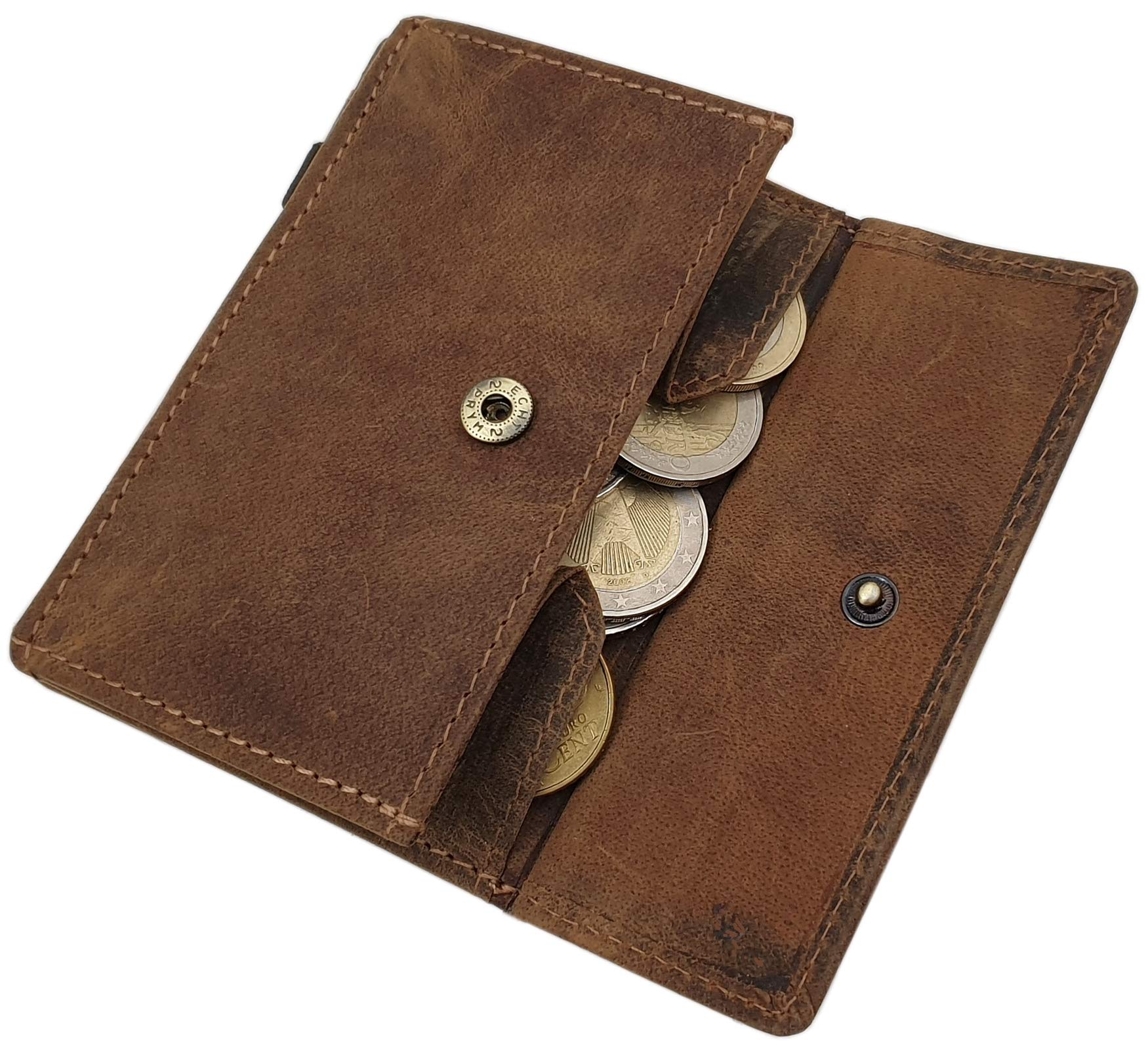 myledershop Karten- und Ausweisetuis portafoglio magico cognac RFID