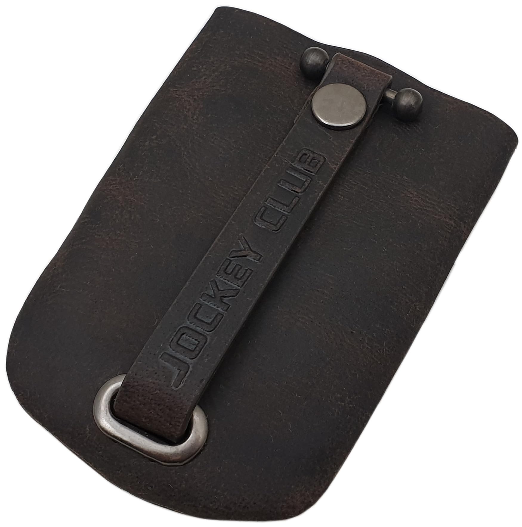 myledershop Schlüsseltaschen Sacchetto chiave in pelle di bufalo Cognac portachiavi con tasca