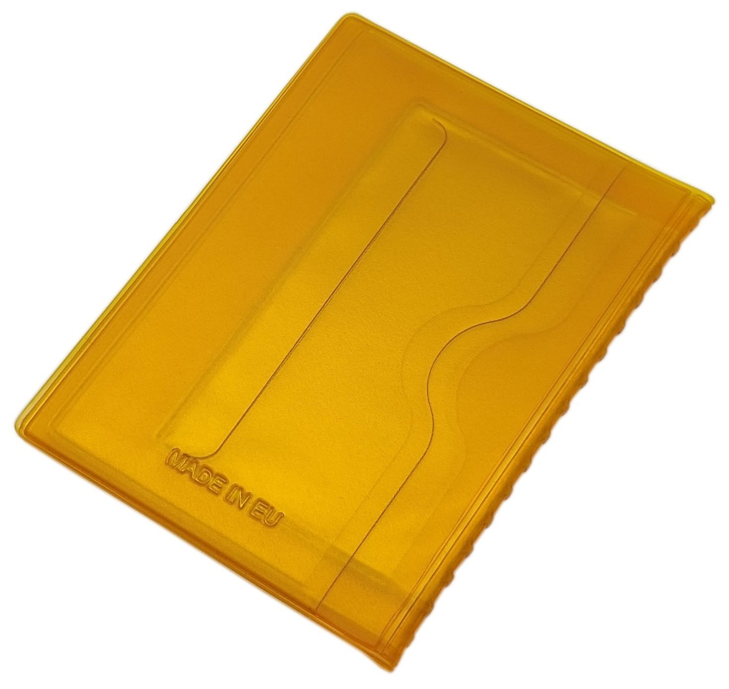 myledershop Karten- und Ausweisetuis custodia carte e documenti gialla