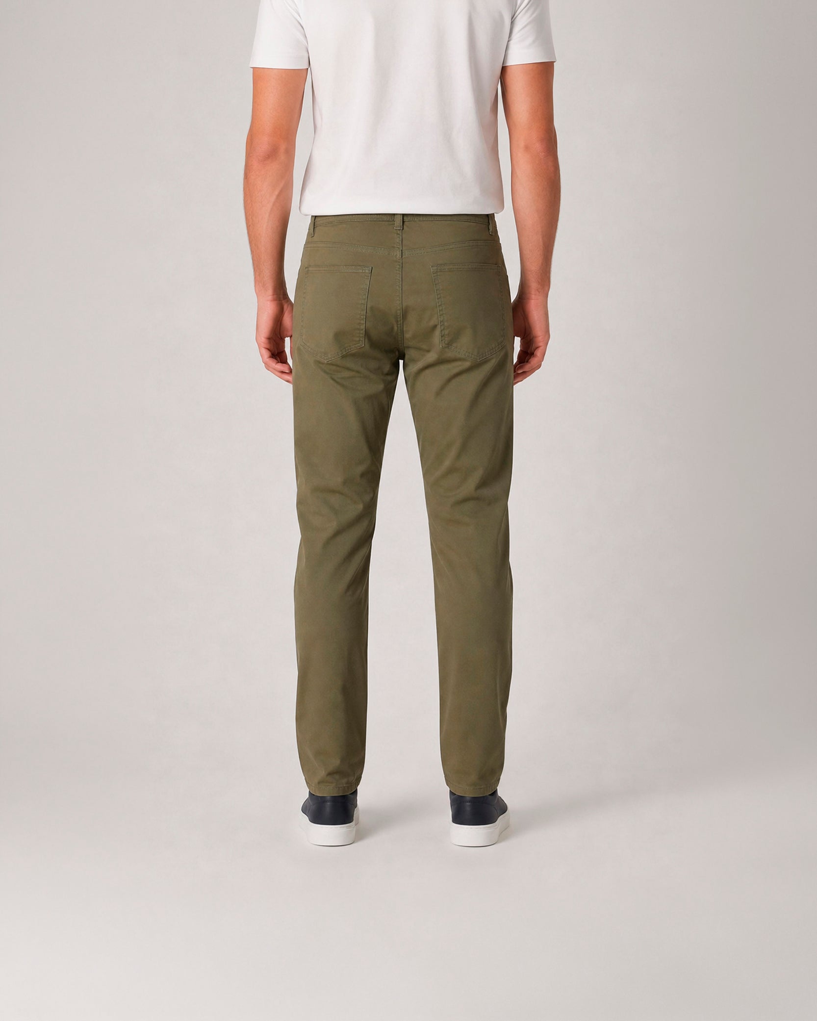 Miguel Bellido Pantalones casual 5 tasche pantaloni verde oliva in cotone taglia 38