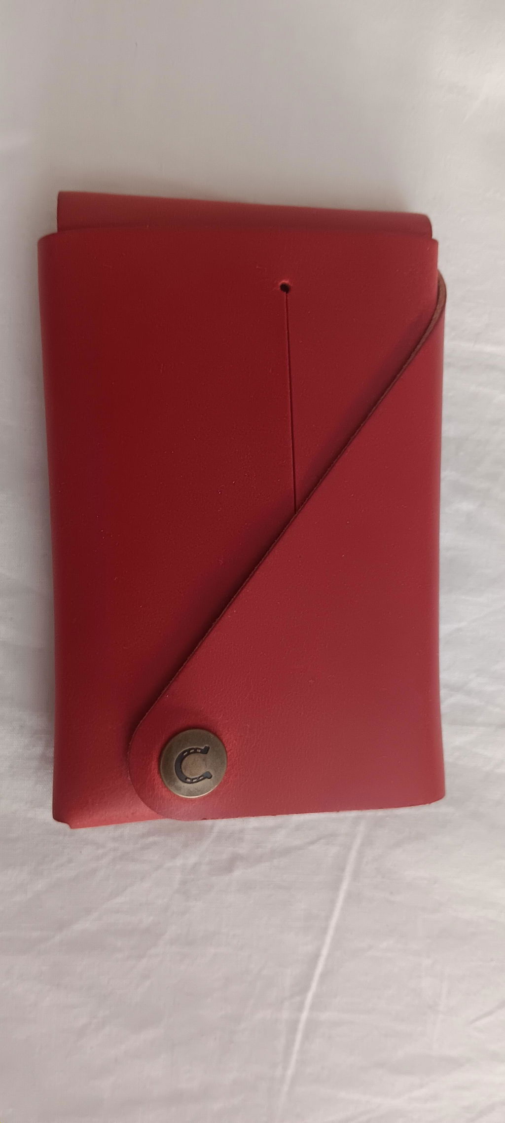Crazy Horse Craft Minimalist Series portafoglio pelle Fragola Red