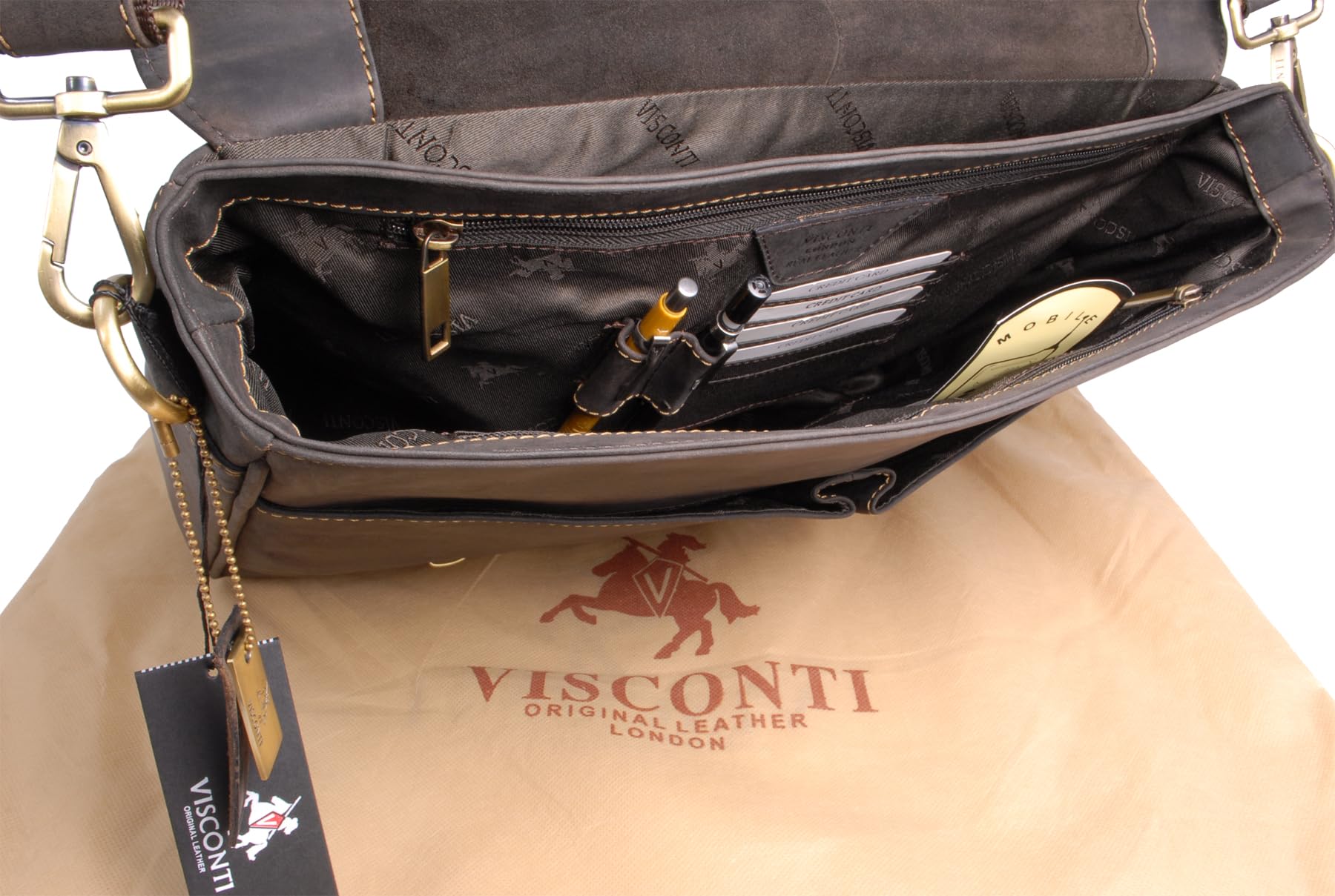 Visconti Hunters Bags 18716 Berlin borsa ventiquattrore uomo pelle PC 15 pollici