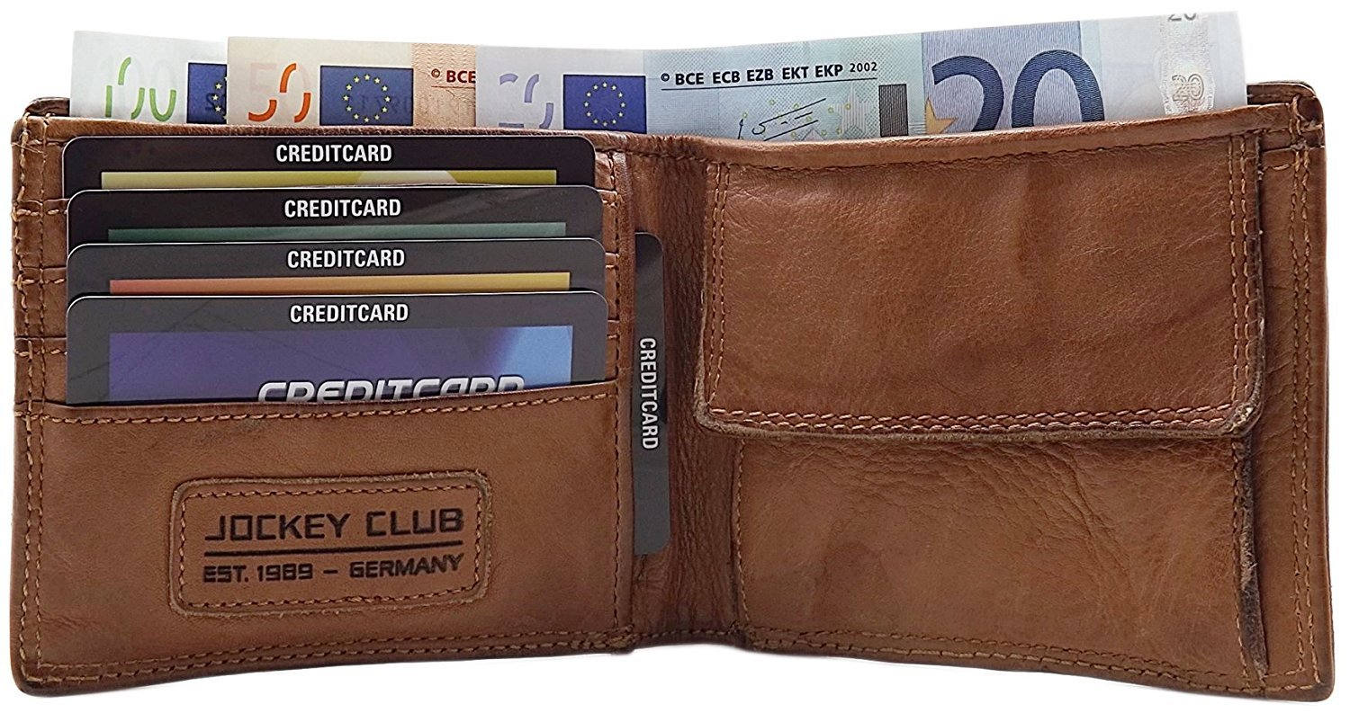 myledershop Herren Geldbörsen Modell 2 portafoglio cognac
