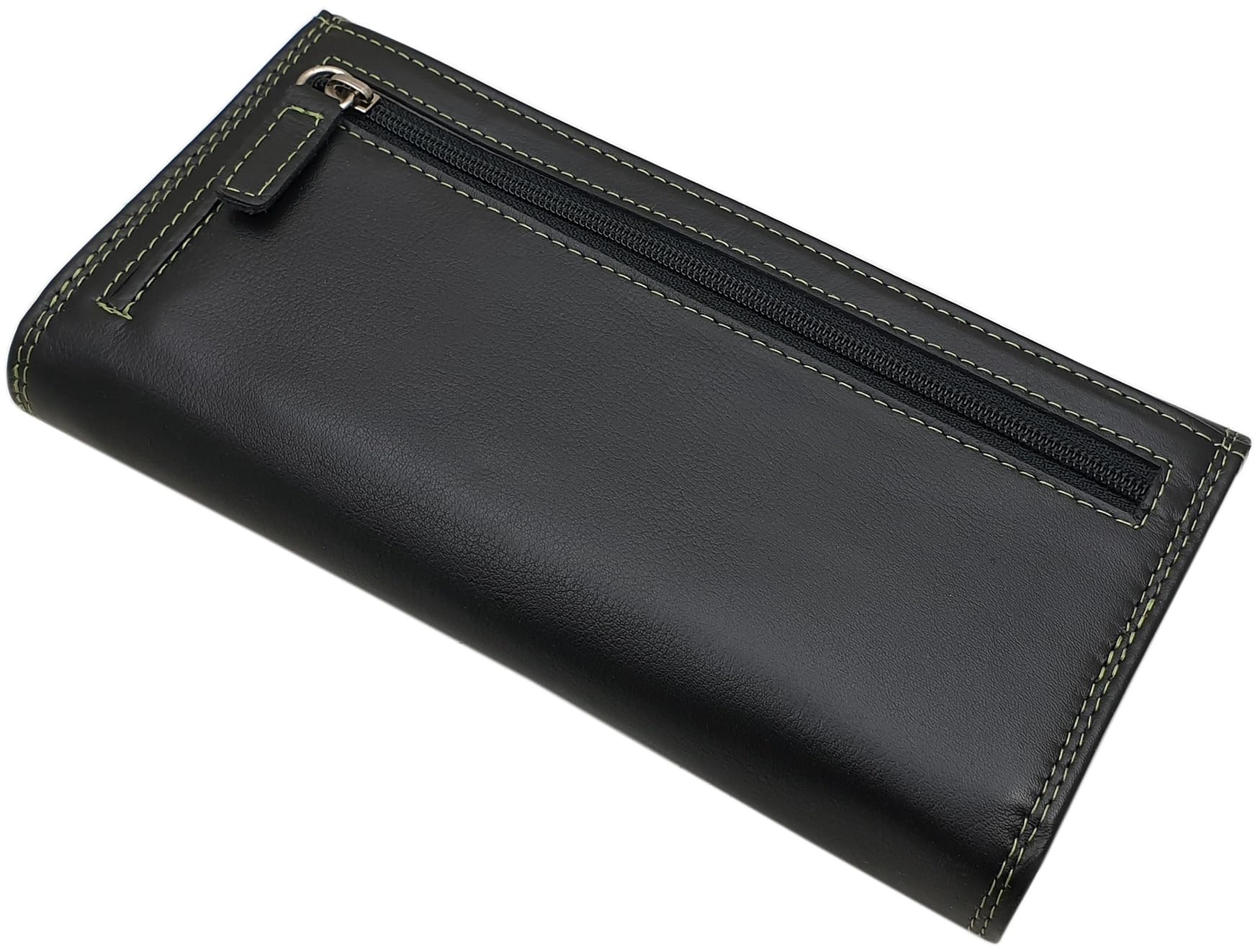 myledershop Damen Geldbörsen portafoglio donna nero in pelle nappa RFID