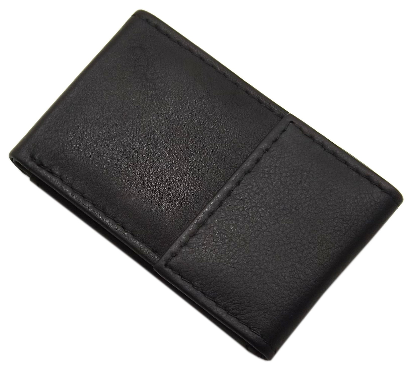 myledershop Herren Geldbörsen MJ-Design-Germany portafoglio nero in pelle di vitello